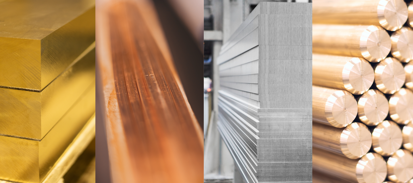 Halbzeuge aus Aluminium, Kupfer, Bronze und Messing