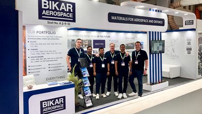 BIKAR team on booth at the Aeroindia 2025
