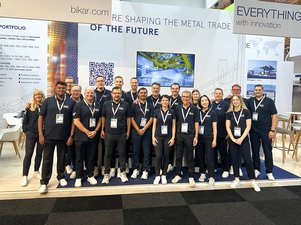 BIKAR aerospace experts at the Paris Airshow stand