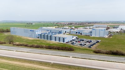 Luftbild BIKAR Produktionsstandort Korbußen Ostthüringen